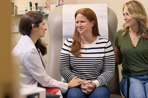 doctor and patient in a Hillman exam room
